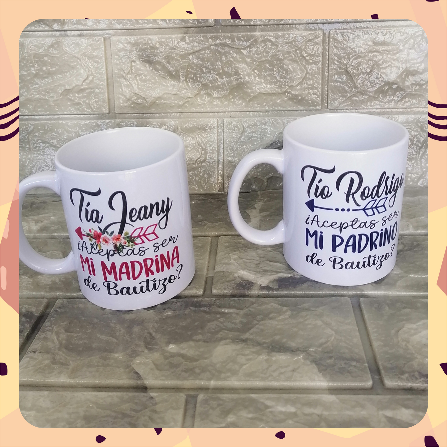 Tazas Aceptan ser Mis Padrinos