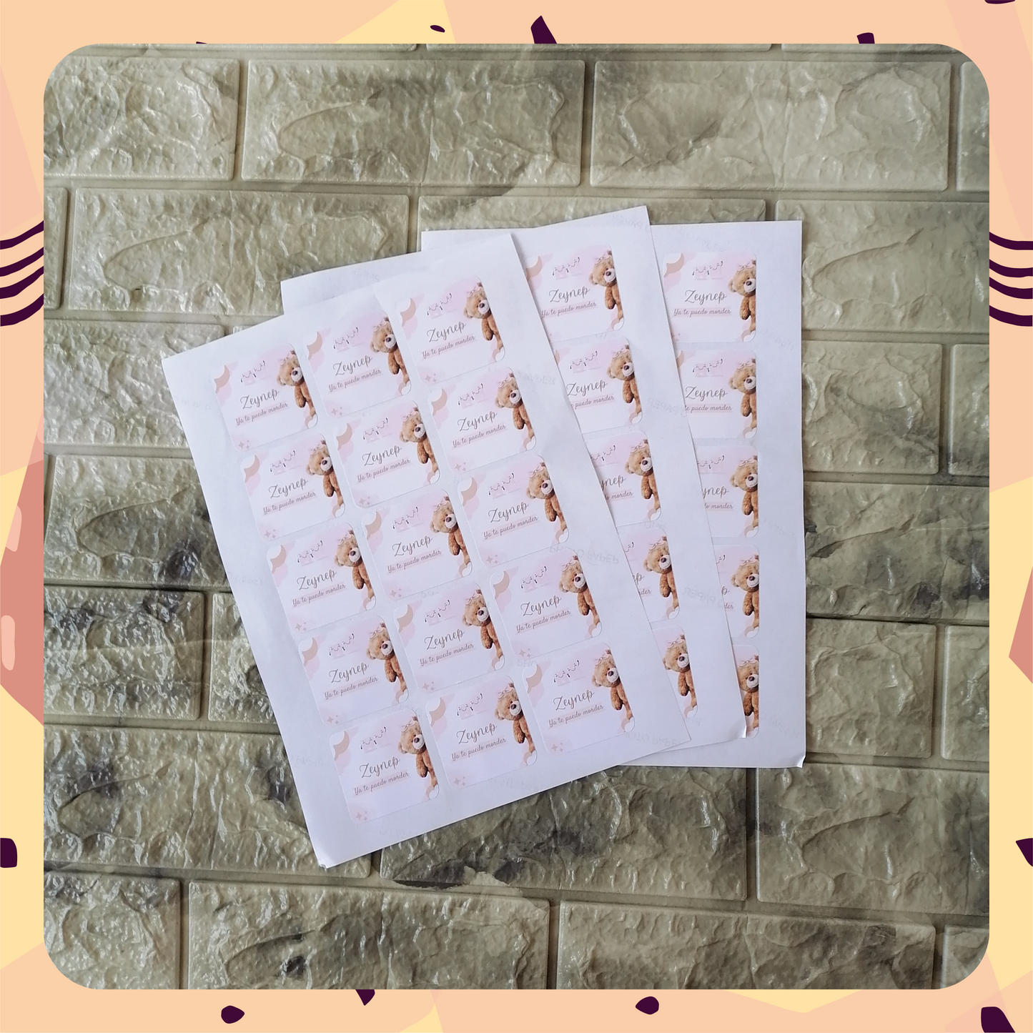 Etiquetas cuadradas 5 cm