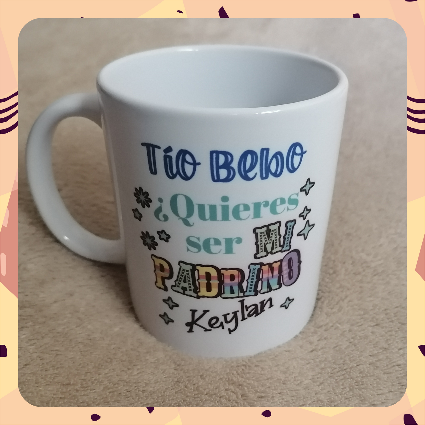 Tazas para petición de Padrinos