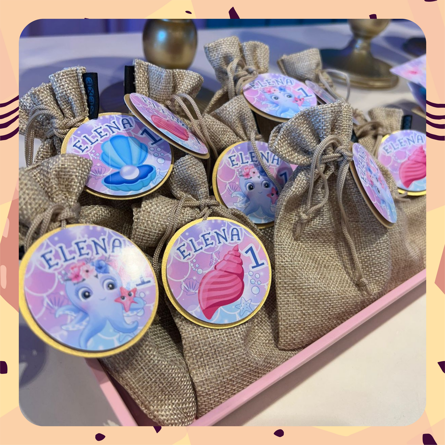 Tag Redondo Doble capa