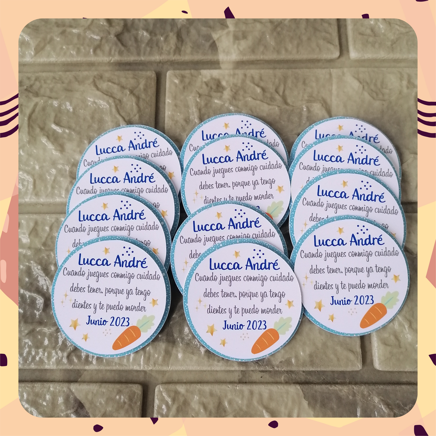 Tag Redondo Doble capa