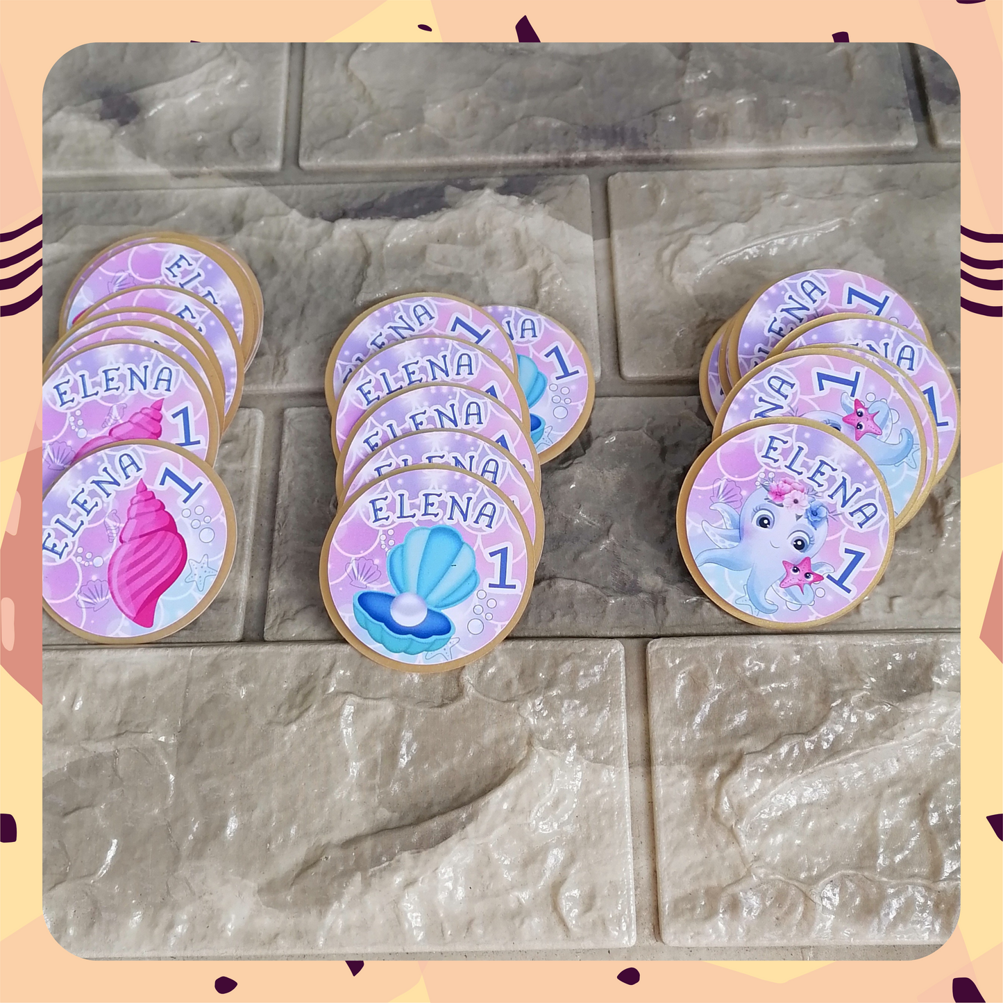 Tag Redondo Doble capa