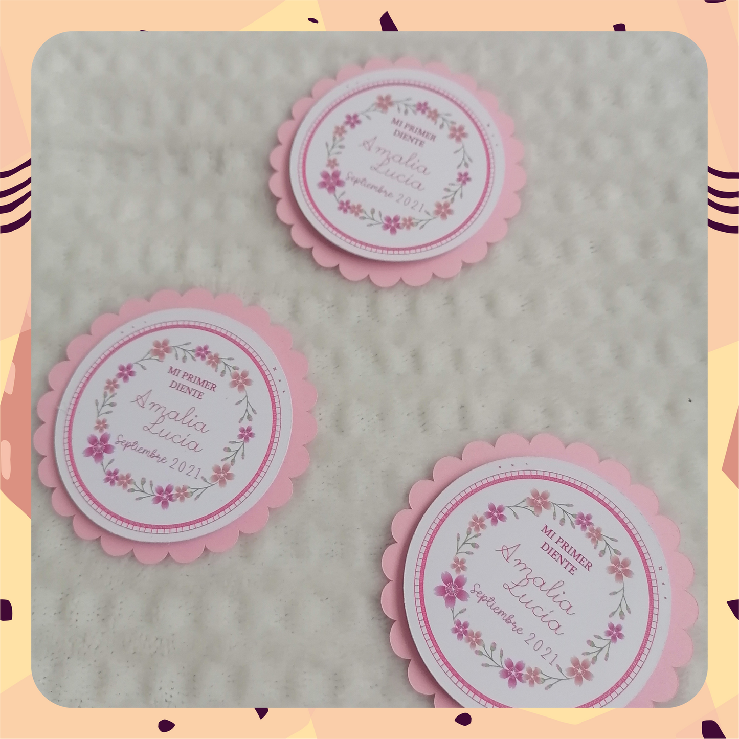 Tag Redondo Doble capa