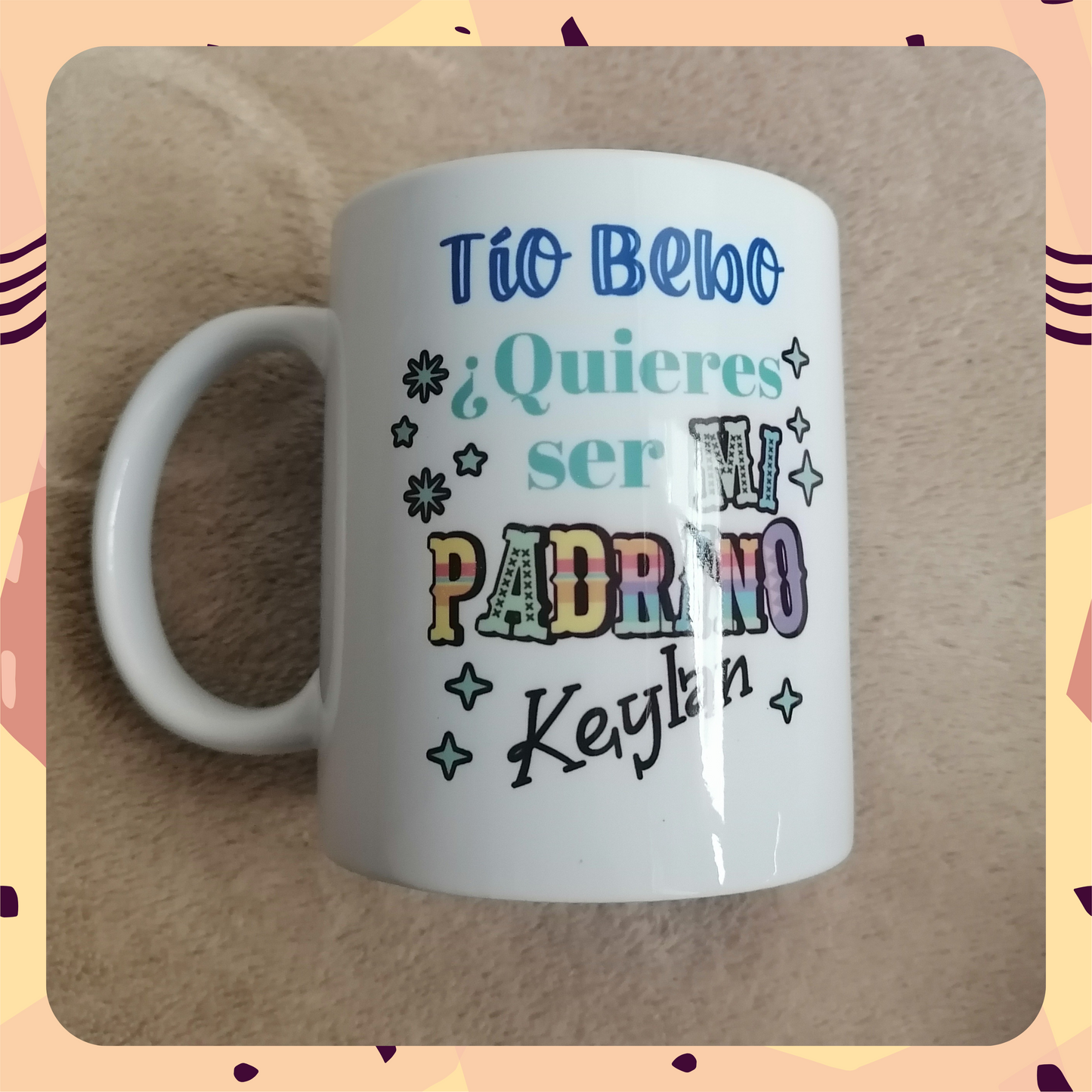 Tazas para petición de Padrinos