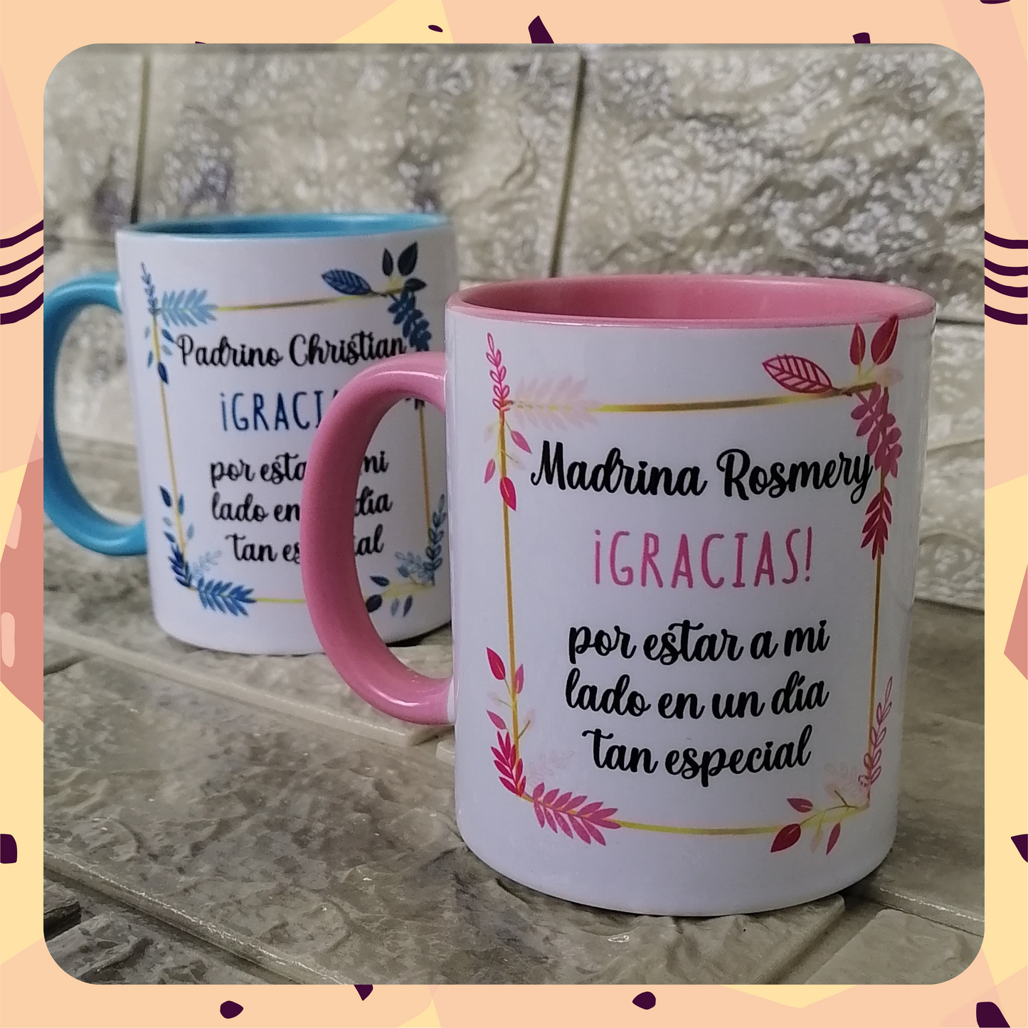 Tazas de agradecimiento Padrinos