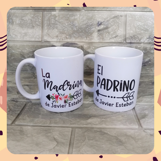 Tazas para petición de Padrinos