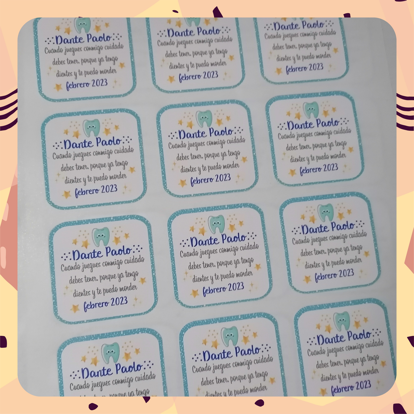 Etiquetas cuadradas 5 cm